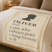 Couverture Polaire Name Meaning Art Fleece Blanket