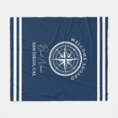 Couverture Polaire Name of your Boat Nautical Navy blue (Devant (Horizontal))