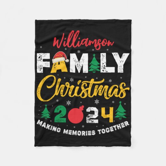 Couverture Polaire Name Year Matching Family Christmas Reunion T Shir (Devant)
