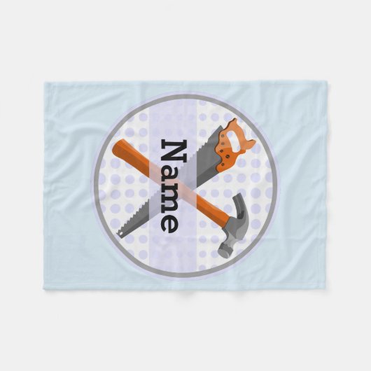 Couverture Polaire Named Personalized Tools design for boys. (Devant (Horizontal))