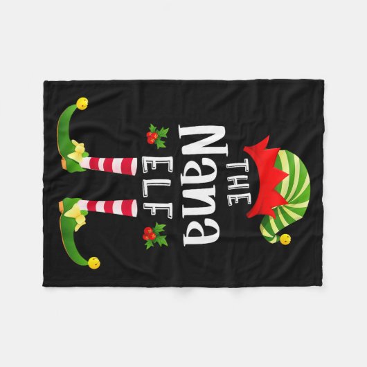 Couverture Polaire Nana Christmas Elf Matching Pajama X-mas Party (Devant (Horizontal))