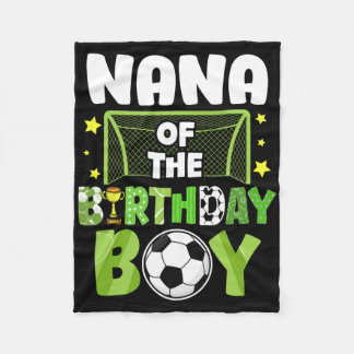 Couverture Polaire Nana footballeur garçon d'anniversaire fête foot f