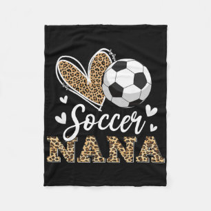 Couverture Polaire Nana footballeuse drôle Léopard Nana joueuse de fo