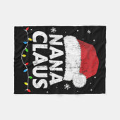 Couverture Polaire Nana Grandma Claus Christmas Lights Matching Famil (Devant (Horizontal))