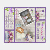 Couverture Polaire Nana I Love You Photo Floral | Texte du script de  (Devant (Horizontal))