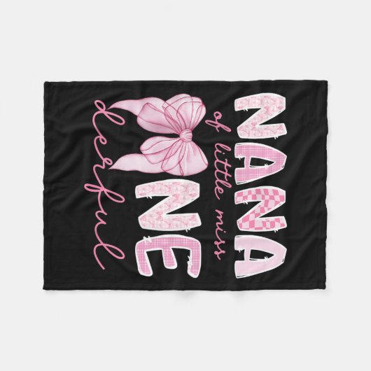 Couverture Polaire Nana Of Little Miss Onederful First Birthday Girl (Devant (Horizontal))