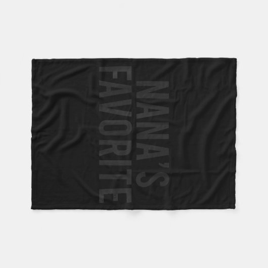 Couverture Polaire Nana's Favorite Family Baby Granhild Quote (Devant (Horizontal))