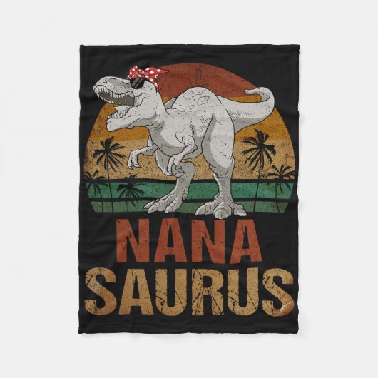 Couverture Polaire Nanasaurus T Rex Dinosaur Nana Saurus Fête des mèr (Devant)