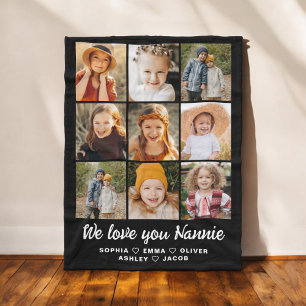 Couverture Polaire Nannie We Lots Hearts Modern Photo Collage