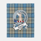 Couverture Polaire Napier Ancien Clan Badge Tartan Plaid (Devant)