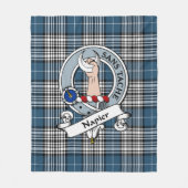 Couverture Polaire Napier Moderne Clan Badge Tartan Plaid (Devant)