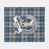 Couverture Polaire Napier Moderne Clan Badge Tartan Plaid (Devant (Horizontal))