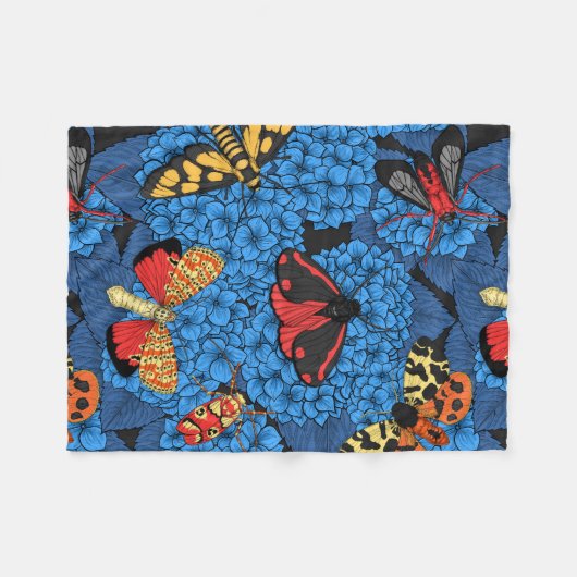 Couverture Polaire Nappes phréatiques bleu hydrangée (Devant (Horizontal))