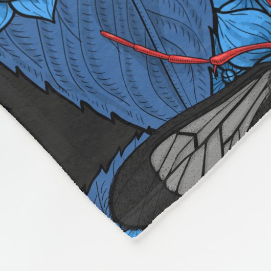 Couverture Polaire Nappes phréatiques bleu hydrangée (Coin)