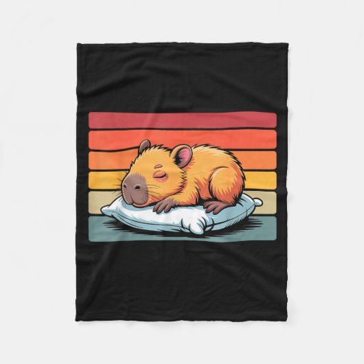 Couverture Polaire Napybara For Men Women Cute Capybara Sleeng Nap Lo (Devant)