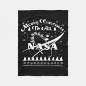 Couverture Polaire Nasa Merry Christmas To All Ugly Sweater Logo With (Devant)