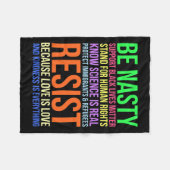 Couverture Polaire Nasty Résister Lgbtq Human Rights Science Be Kind (Devant (Horizontal))