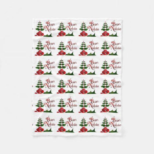 COUVERTURE POLAIRE **NATALE DE BUON** BLANCHET DE NOËL ITALIEN (Devant)