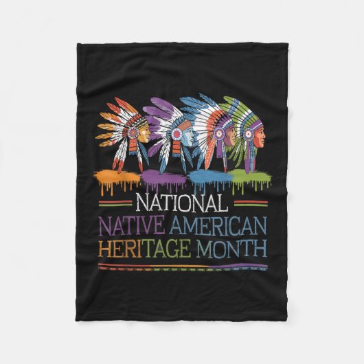 Couverture Polaire National Native American Heritage Moth Heart (Devant)