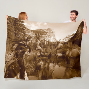 COUVERTURE POLAIRE NATIVE AMERICAN