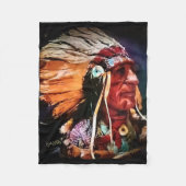 Couverture Polaire Native American Chief Fleece Blanket (Devant)