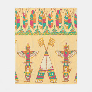 Couverture Polaire Native american indigenous ornamental seamless pat
