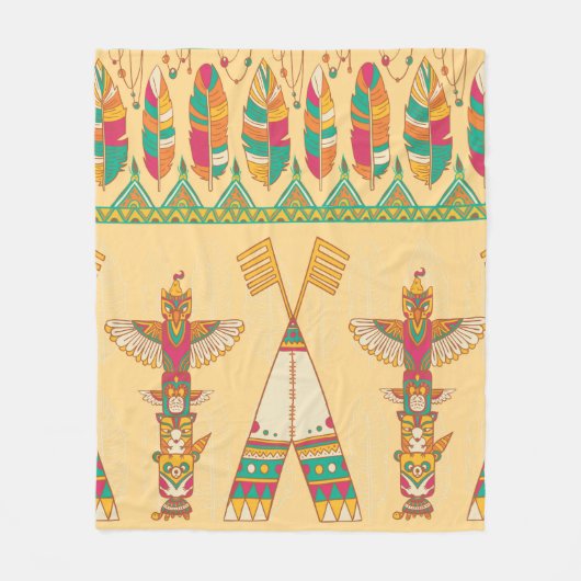 Couverture Polaire Native american indigenous ornamental seamless pat (Devant)