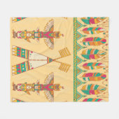 Couverture Polaire Native american indigenous ornamental seamless pat (Devant (Horizontal))