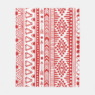 Couverture Polaire Native American : Red Ink Doodle.