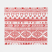 Couverture Polaire Native American : Red Ink Doodle. (Devant (Horizontal))