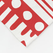 Couverture Polaire Native American : Red Ink Doodle. (Coin)