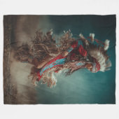 Couverture Polaire Native American Woman Throw Blanket (Devant (Horizontal))