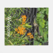 Couverture Polaire Native Butterfly Weed & Hummingbird Throw (Devant (Horizontal))
