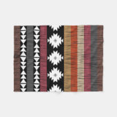 Couverture Polaire Native Ethnic Colorful Lines Motif (Devant (Horizontal))