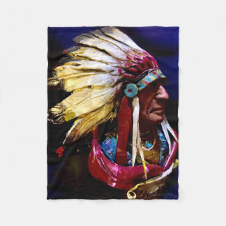 Couverture Polaire Native " Hunkpapa Chief" original art 