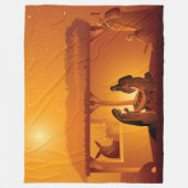 Couverture Polaire Nativité Bébé Jésus Marie Joseph Noël (Devant)