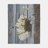 Couverture Polaire Nature morte de fleurs de pommier – Impression d'a (Devant)