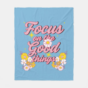 Couverture Polaire Nature Soul Slogan Focus sur les bonnes choses