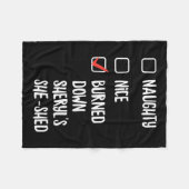 Couverture Polaire Naughty Nice A Brûlé Des Sheryls Elle A Éclaté (Devant (Horizontal))