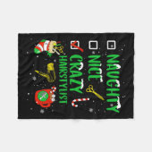 Couverture Polaire Naughty Nice Crazy coiffeur Coiffeur Funny X (Devant (Horizontal))