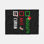 Couverture Polaire Naughty Nice Cuba Funny Cuba Christmas Père Noël C (Devant (Horizontal))