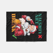 Couverture Polaire Naughty Nice Drunk (Devant (Horizontal))