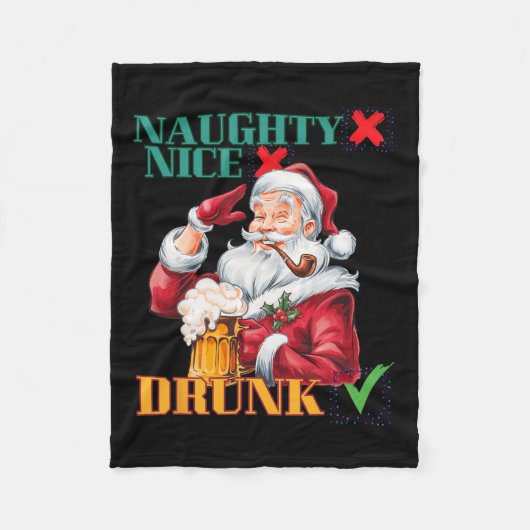 Couverture Polaire Naughty Nice Drunk (Devant)