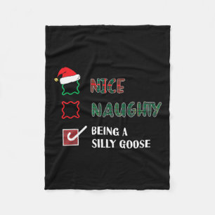 Couverture Polaire Naughty Nice Être Une Oie Silencieuse Drôle Chri T