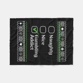 Couverture Polaire Naughty Nice Gambling Addict Noël (Devant (Horizontal))
