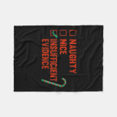 Couverture Polaire Naughty Nice Insuffisance de preuves Funky Noël (Devant (Horizontal))