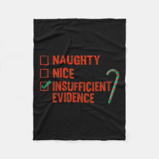Couverture Polaire Naughty Nice Insuffisance de preuves Funky Noël