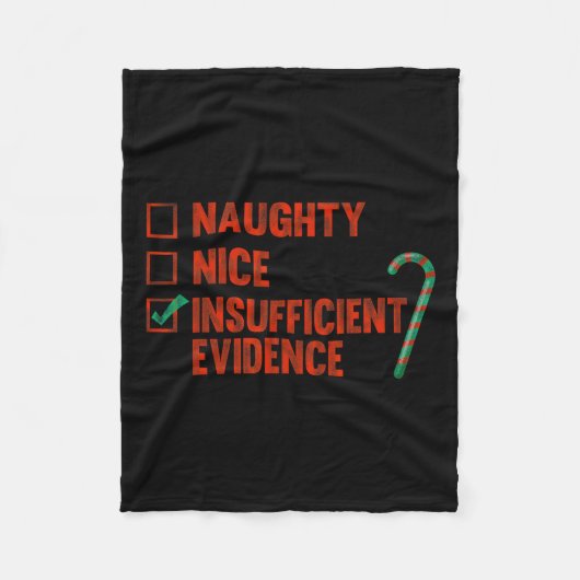 Couverture Polaire Naughty Nice Insuffisance de preuves Funky Noël (Devant)