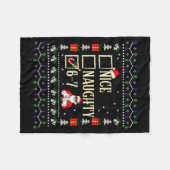 Couverture Polaire Naughty Nice Six Seven Kids Ugly Christmas Sweater (Devant (Horizontal))