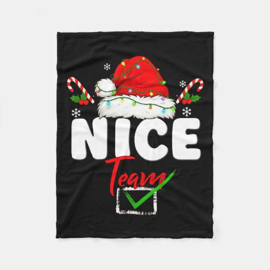 Couverture Polaire Naughty Or Nice Team Matching Christmas Pajama Men (Devant)